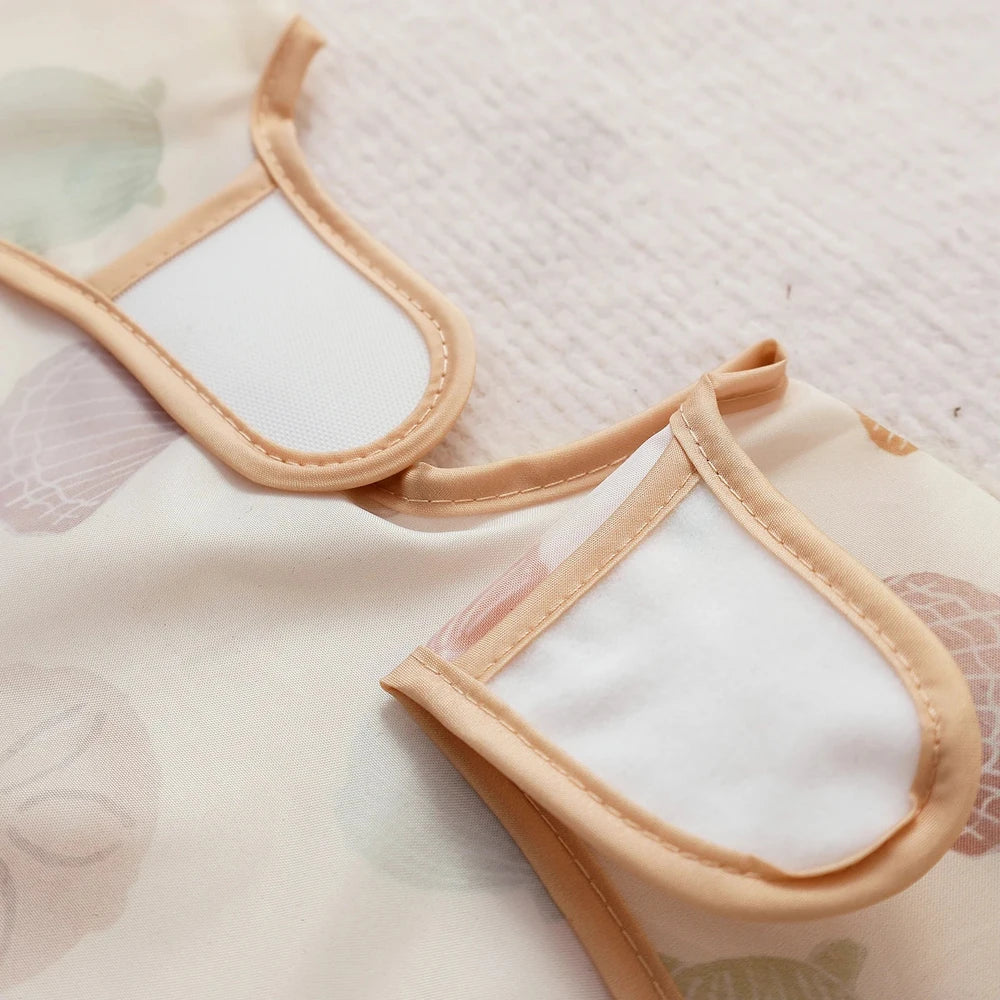 Elinfant 1PC Long Sleeve Bibs, Waterproof Feeding Bibs,Washable Burp Cloth,Coveralls Bibs,Easy To Clean,Wash-Free Eating Bibs