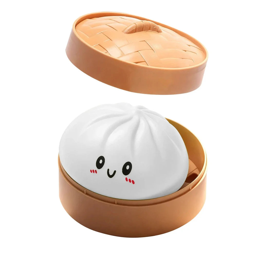 2026 steamed bun Squishy Toy with steamer Box Stress reducing rebound toy Stress Relief Sensory Ball For Adults