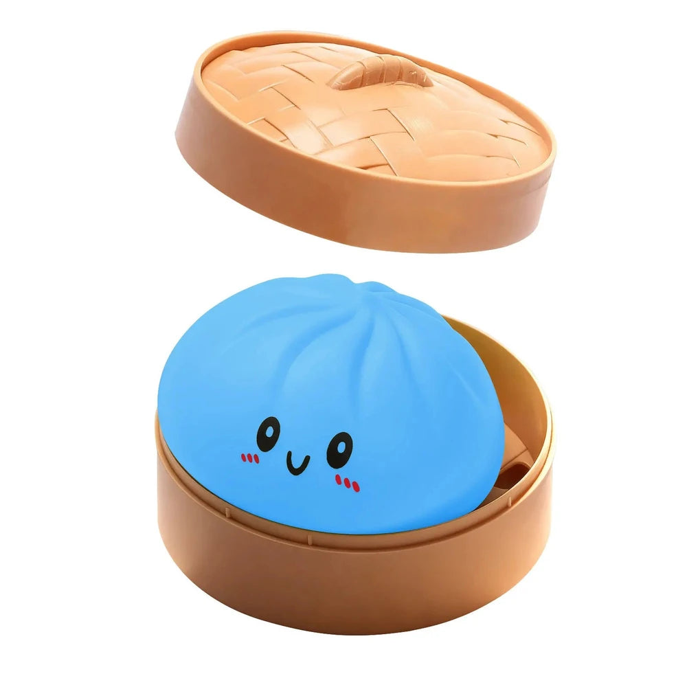 2026 steamed bun Squishy Toy with steamer Box Stress reducing rebound toy Stress Relief Sensory Ball For Adults