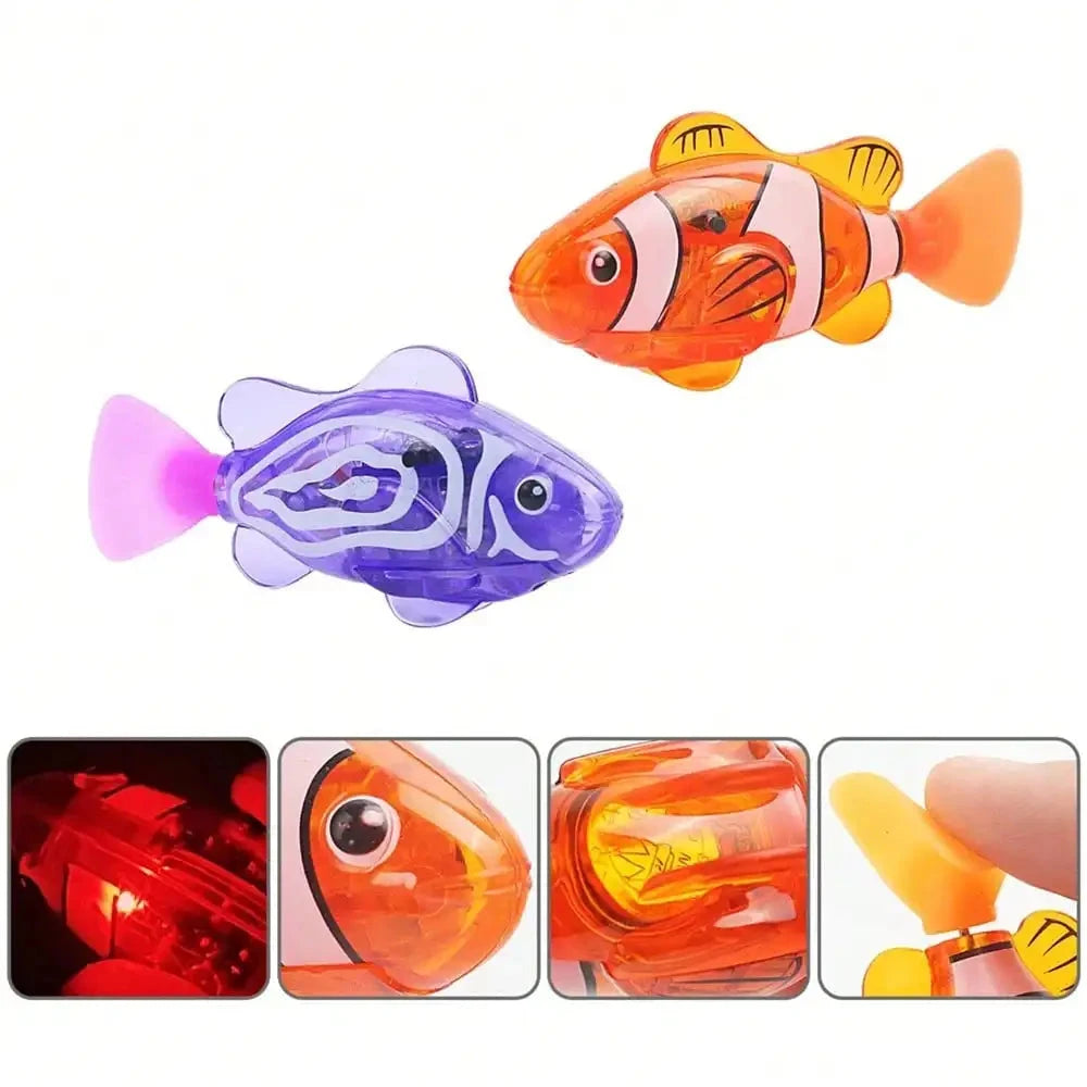 Luminous Swimming Robot Fish Bath Toy