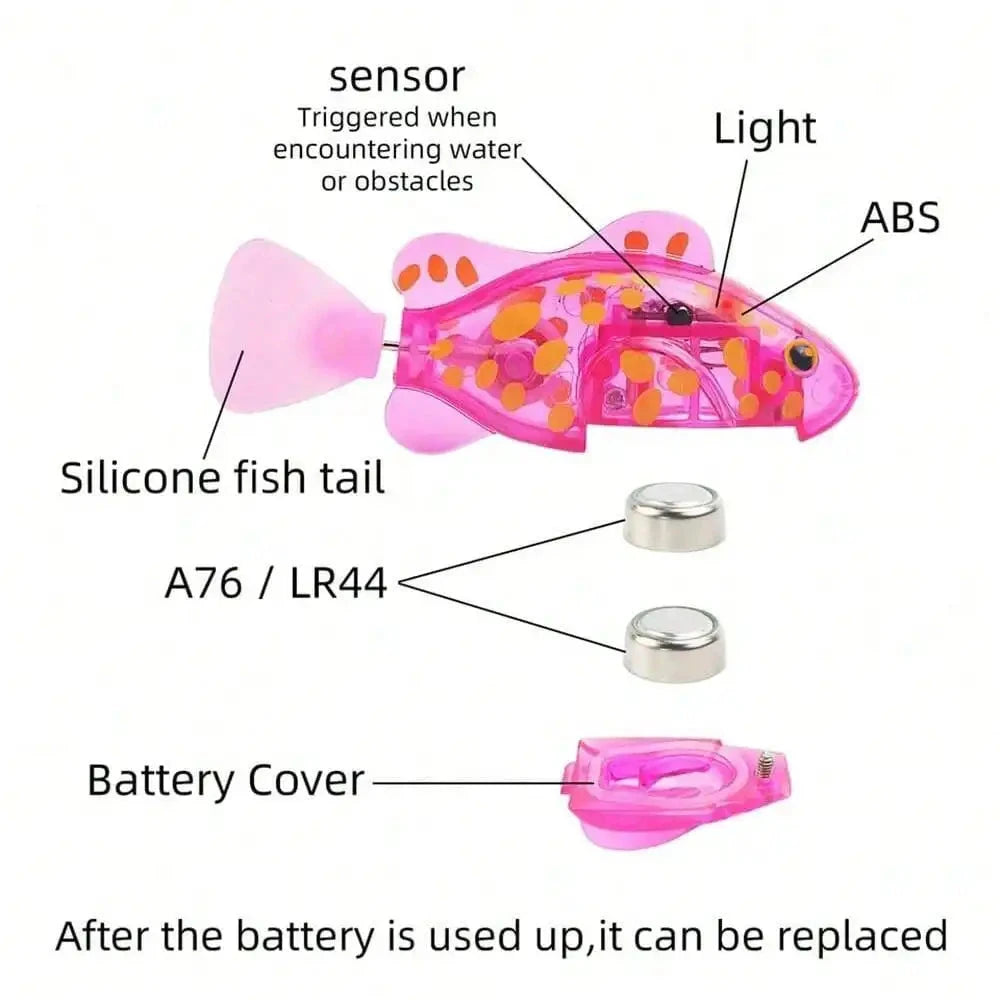 Luminous Swimming Robot Fish Bath Toy