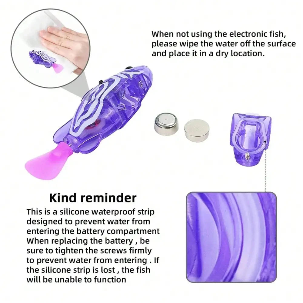Luminous Swimming Robot Fish Bath Toy