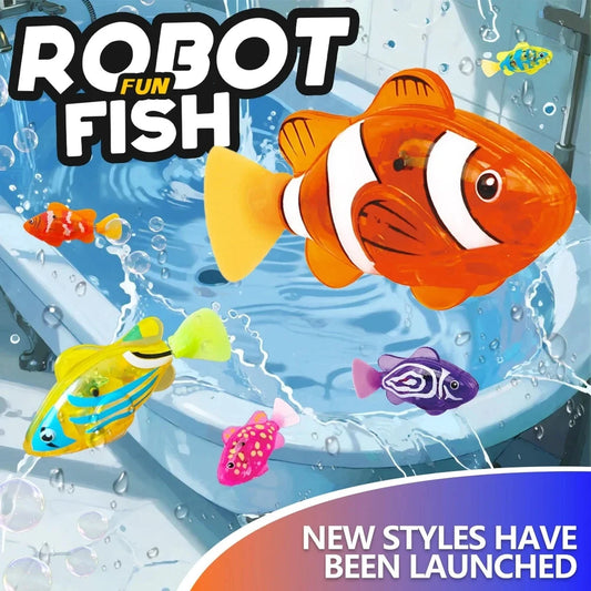 Luminous Swimming Robot Fish Bath Toy